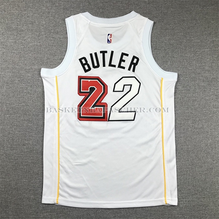 Maillot Enfant Miami Heat Jimmy Butler NO 22 Ville 2022-23 Blanc